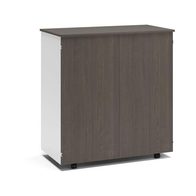 Cubic workstation white/dark ash