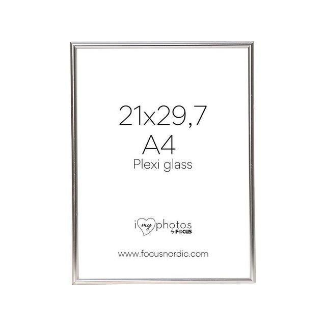 Frame A4 aluminium/plexiglass white