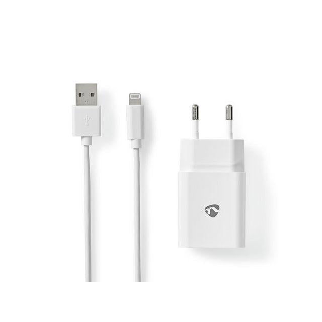 Wall charger NEDIS 2.4 A Lightn. 1m white