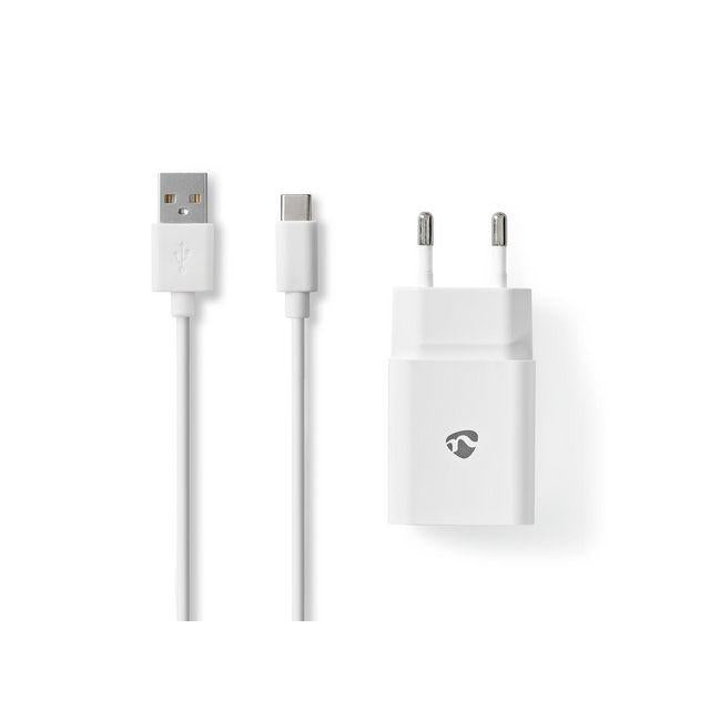 Wall charger NEDIS 2.4 A USB-C 1m white