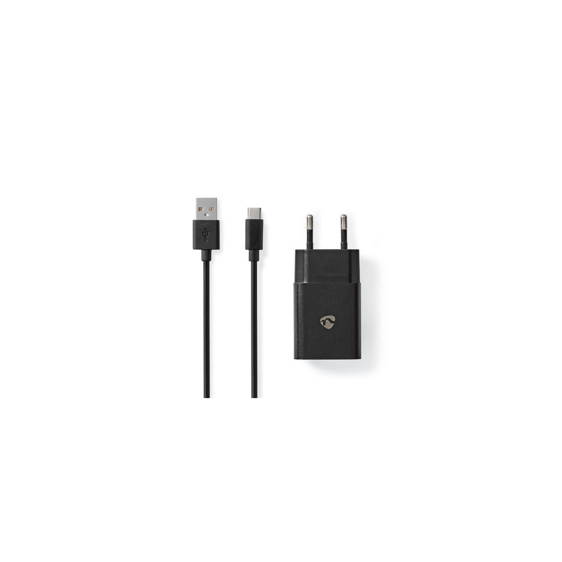 Wall charger NEDIS 2.4 A USB-C 1m black