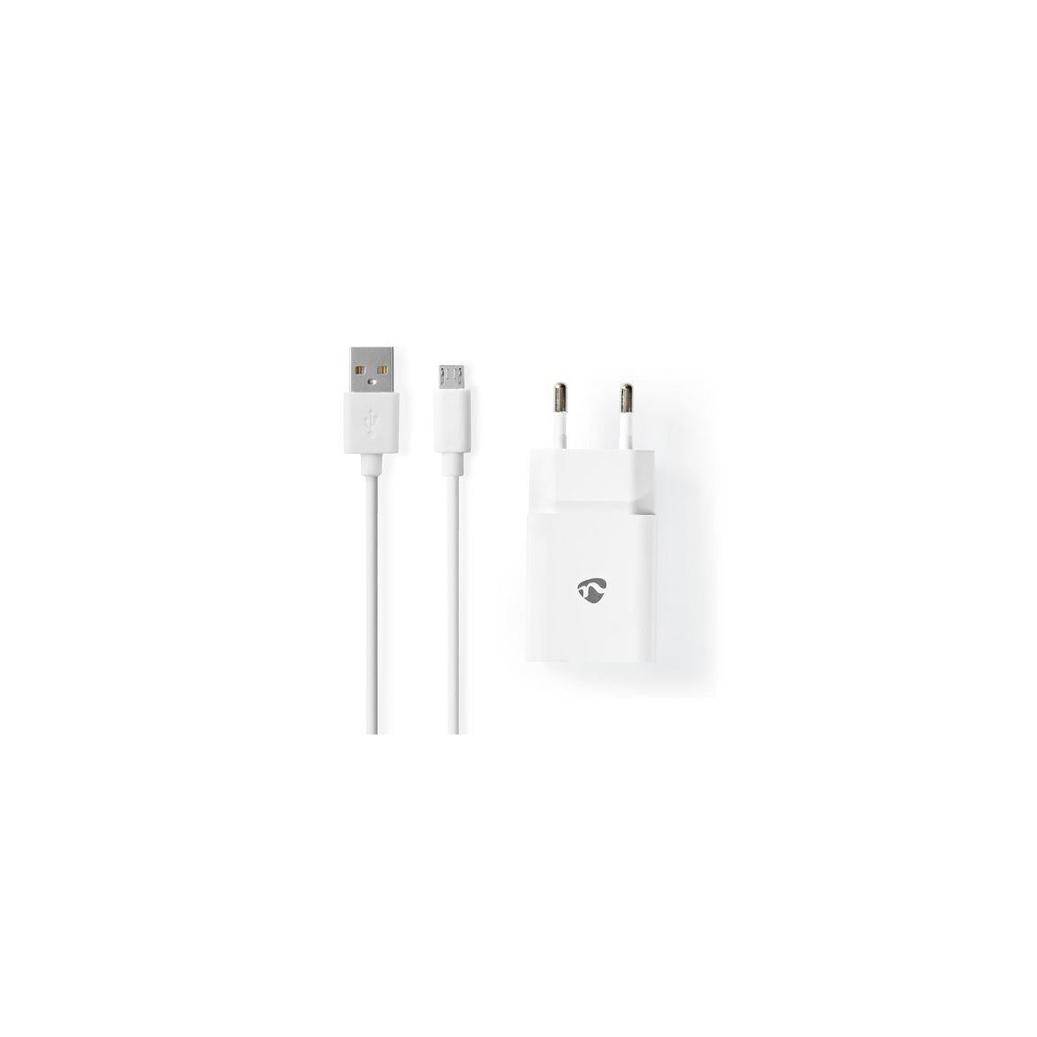 Wall charger NEDIS 2.1 A Micro-USB white