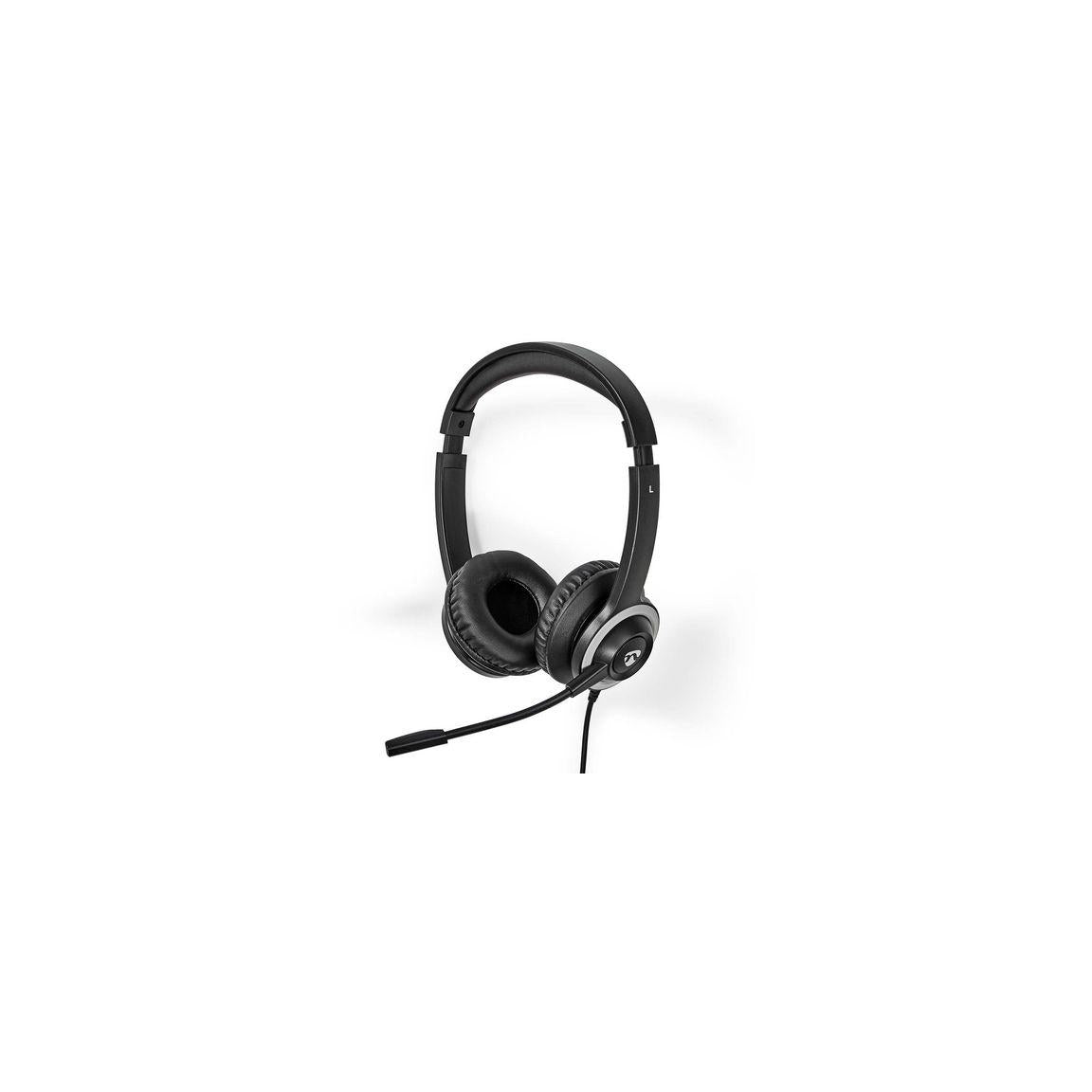 Headset NEDIS CHSTU310BK On-Ear USB-A/C