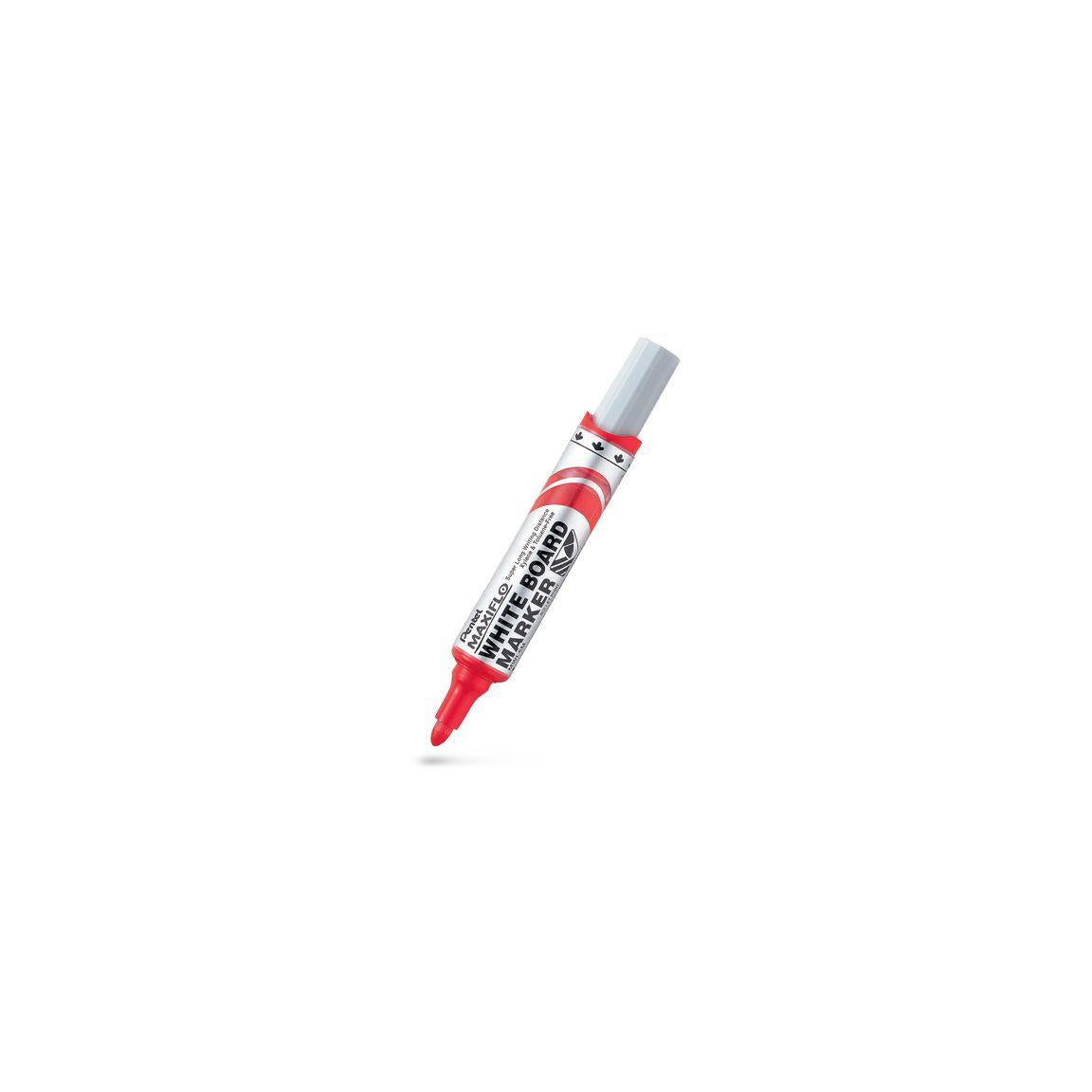 Whiteboard pen PENTEL Maxiflo round red