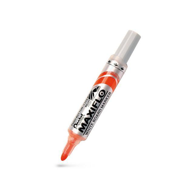 Whiteboard pen PENTEL Maxiflo round ora