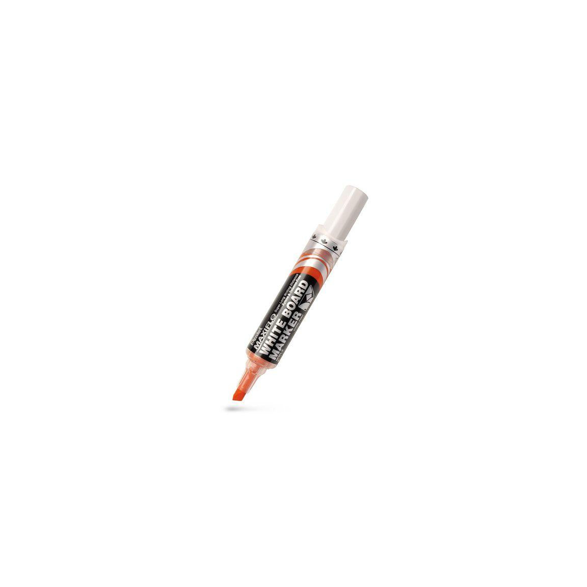 Whiteboard pen PENTEL Maxiflo oblique red