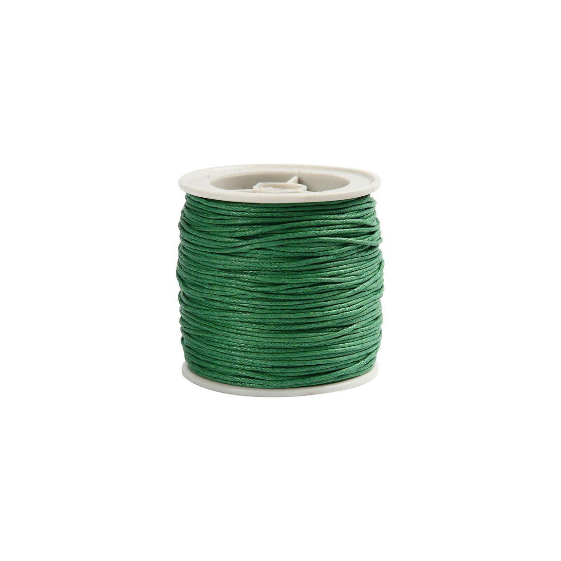 Cotton cord waxed green