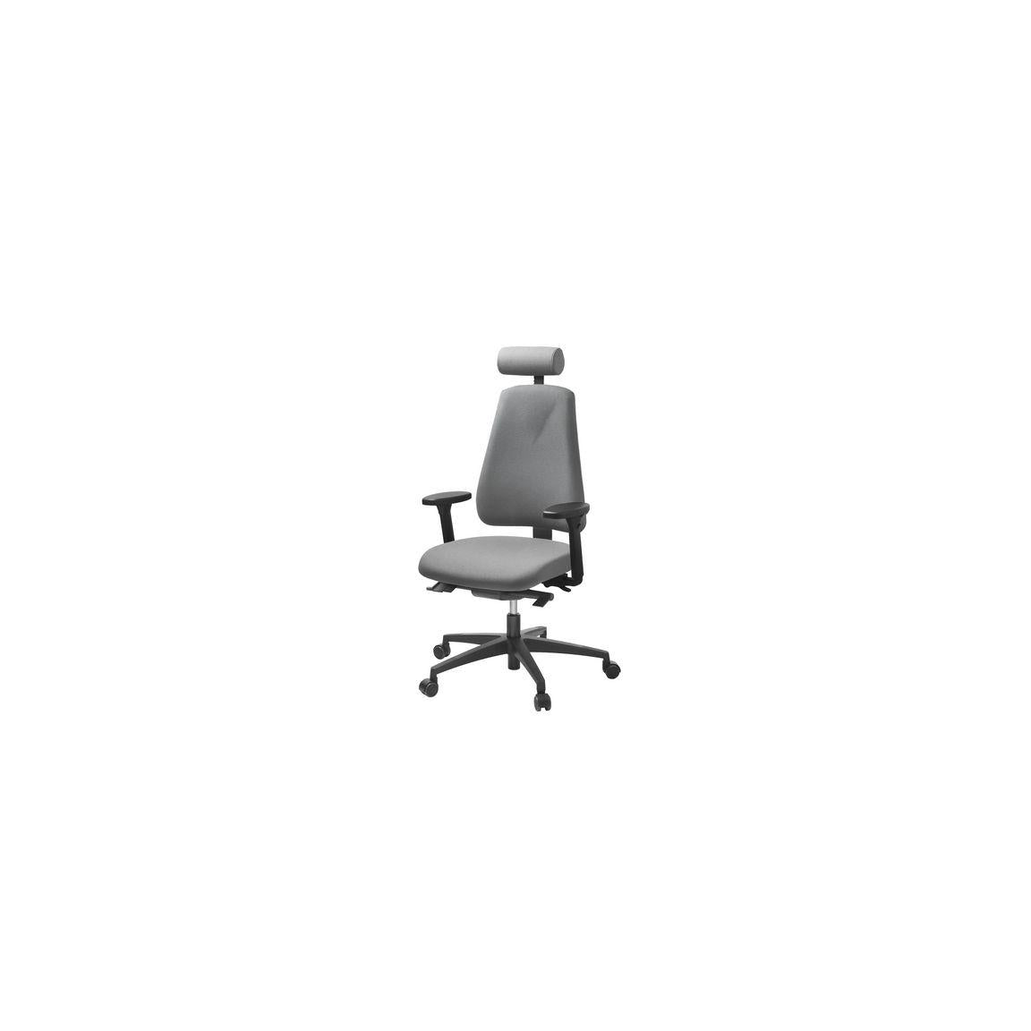 Office chair LD6340 with armrests grey