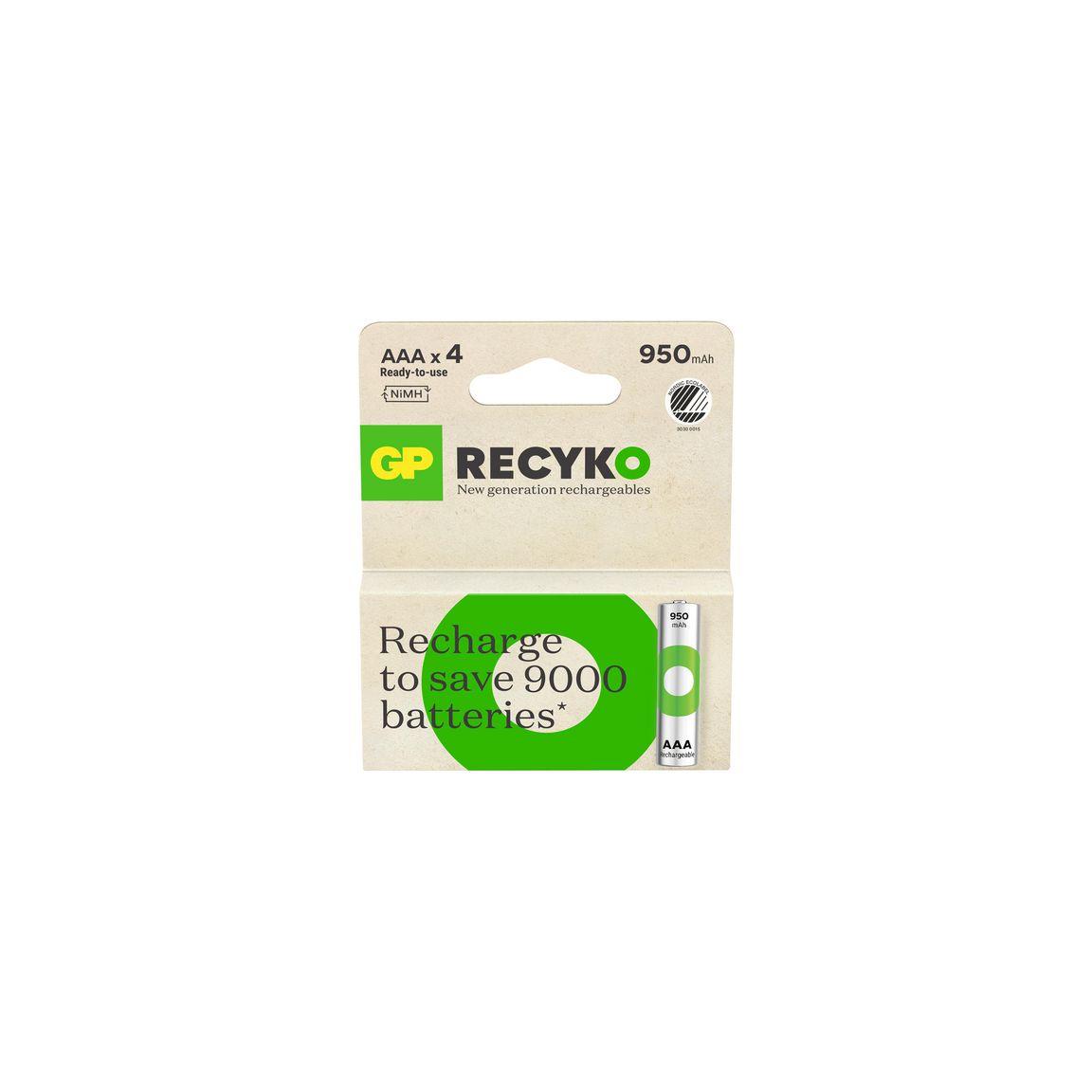 Battery Rechargeable GP Recyko 950 AAA 4/pc