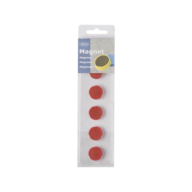 Magnetic buttons ACTUAL 20mm red 6/pc