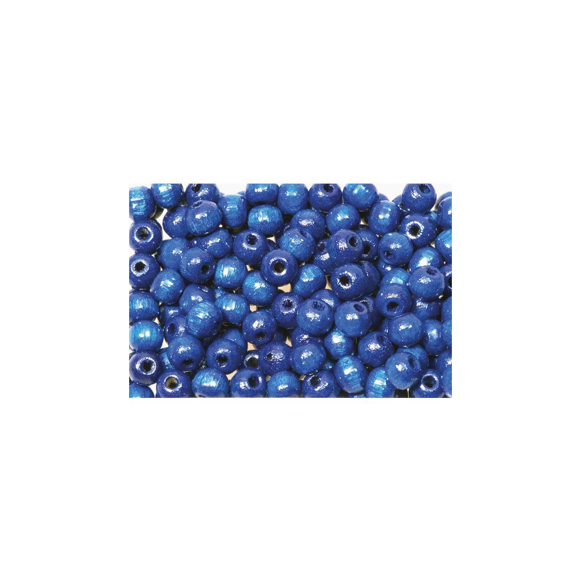Wooden bead 8 mm blue 200/pack
