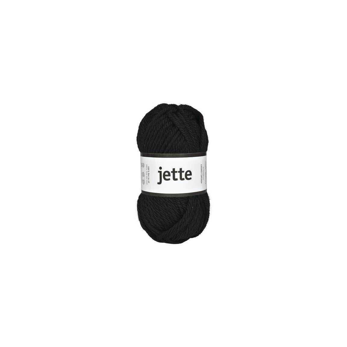 Wool yarn Jette 50g black
