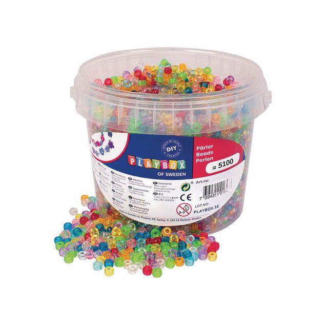 Congo beads small transp 5000/pack