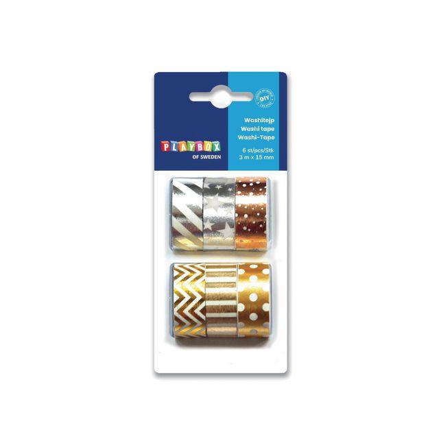 Washitape metal colour 6/pack