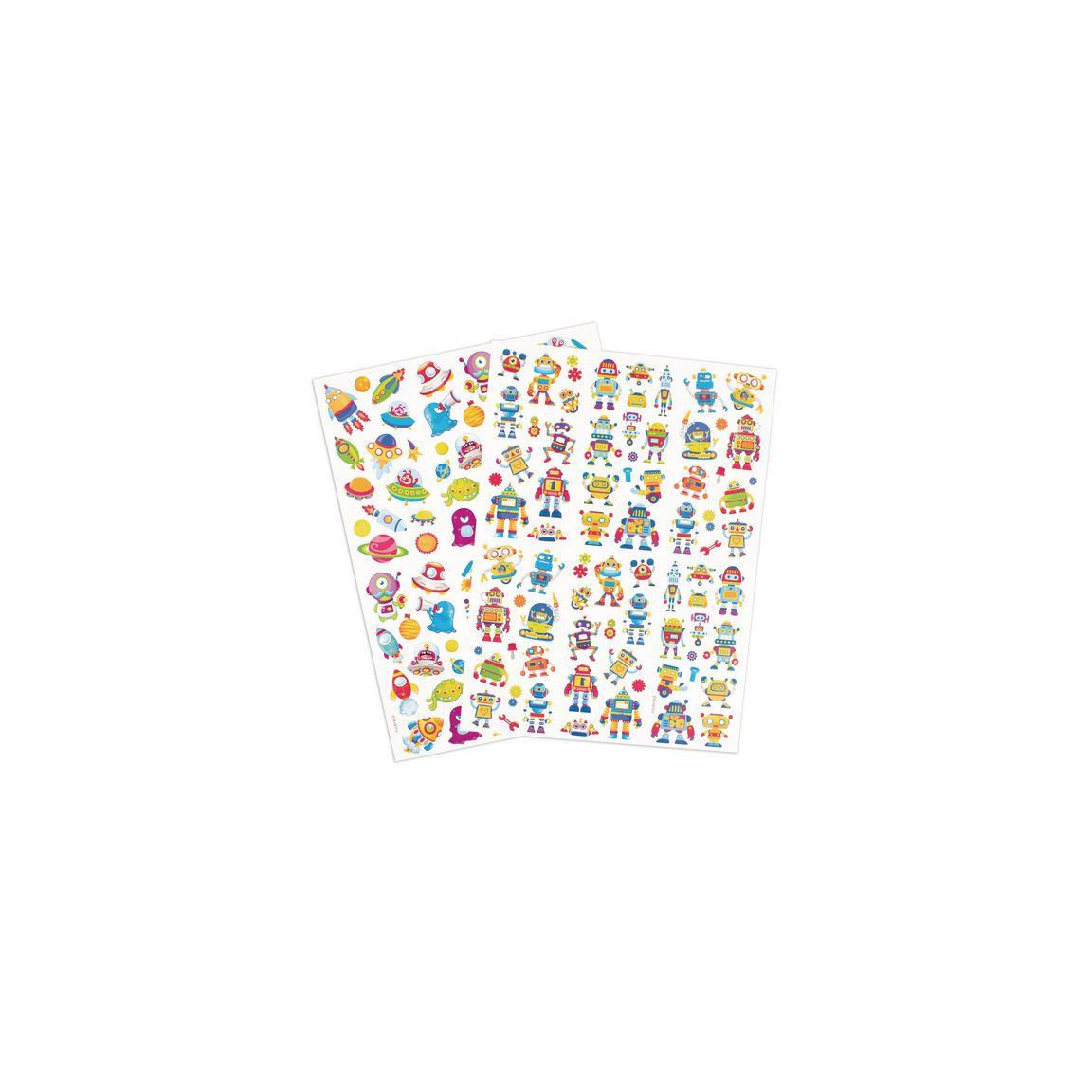 Stickers robots and space figures 154/pc