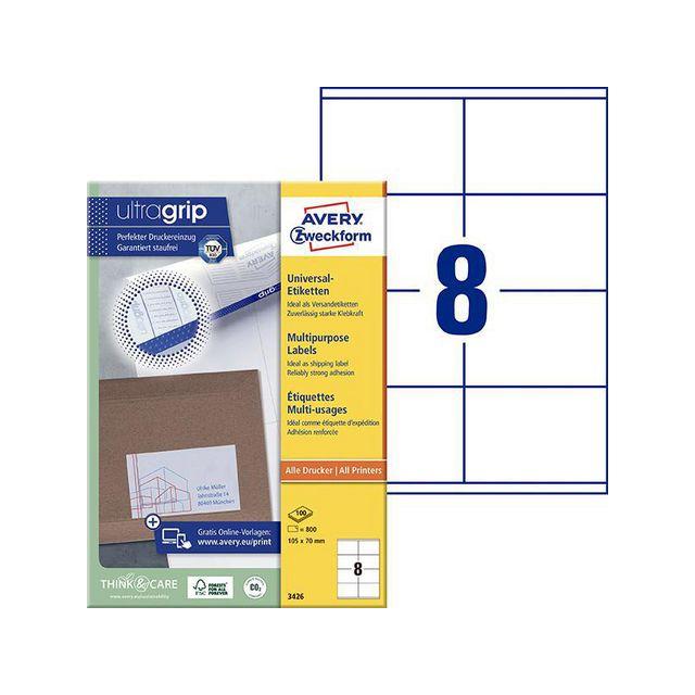 Label AVERY Ultragrip 105x70mm 1000/pc