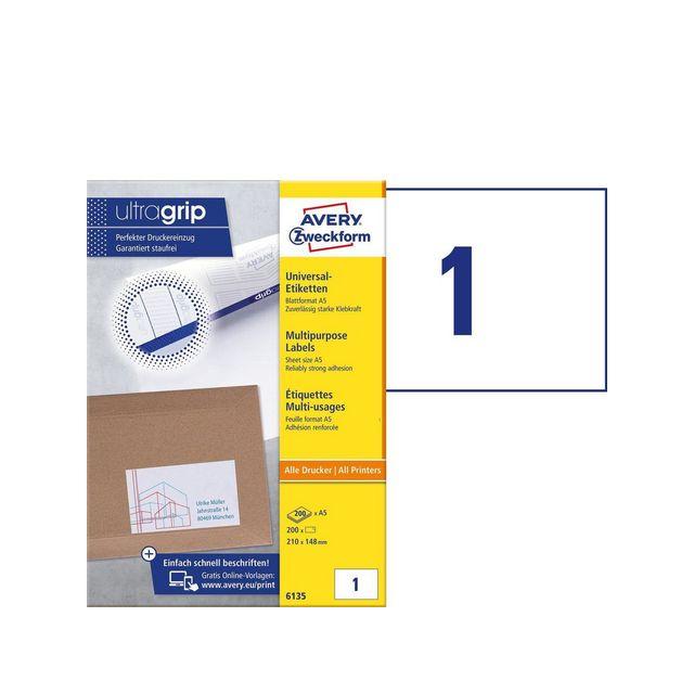 Label AVERY A5 210x148mm 200/pc