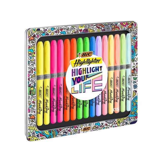 Highlighters BIC Grip 15/pack