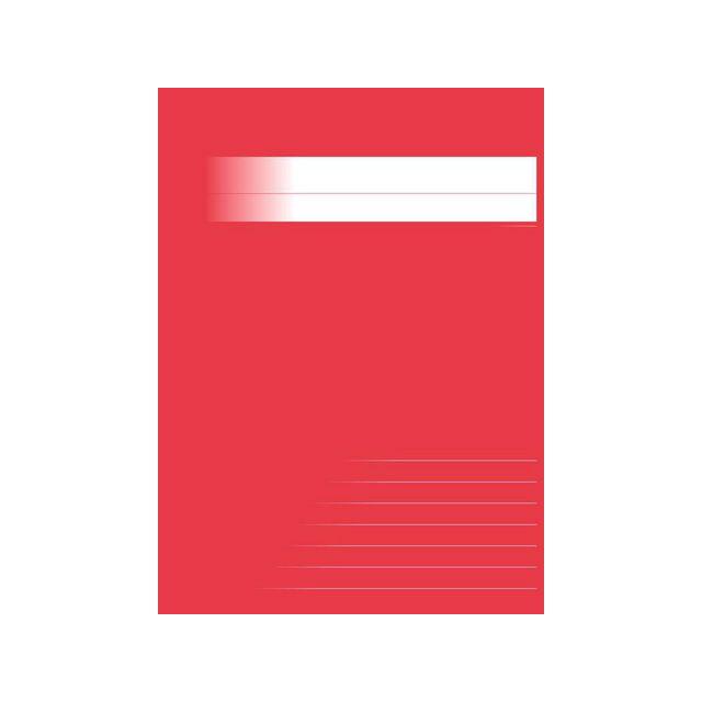 Exercise book A5 1⁄2 page line 8,5mm red