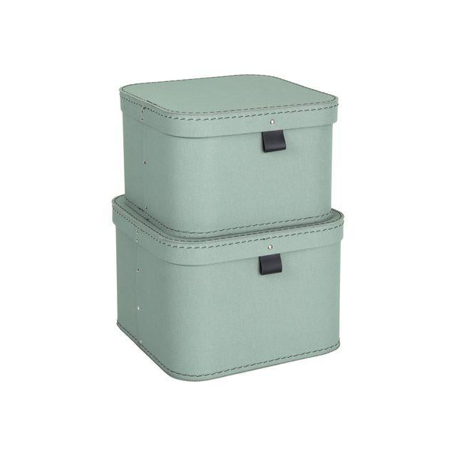 Storage box w.lid cardboard mint 2/pc
