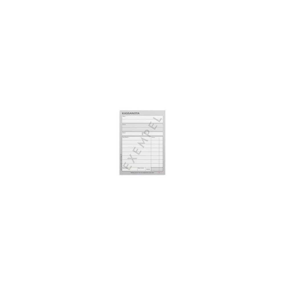 Cash note A6 numbered 2 x 50 sheets
