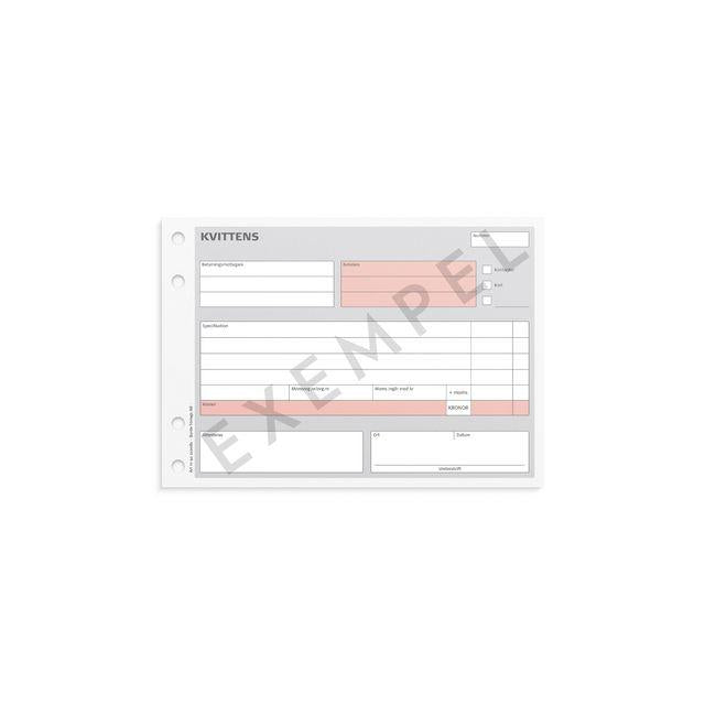 Receipt form A5L w. 1 copy 2x50 sheets