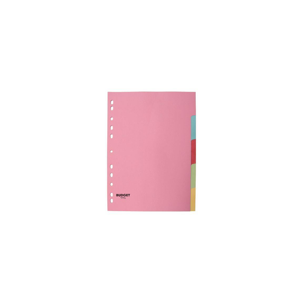 Card index LYRECO budget A4 5-tab
