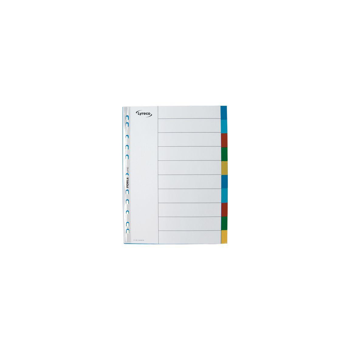 LYRECO A4 10-page unprinted plastic files