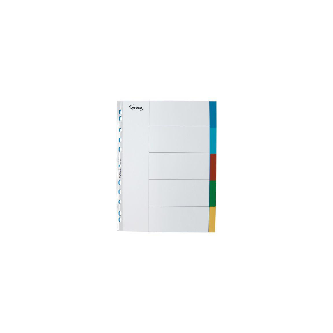 LYRECO A4 5-page unprinted plastic files