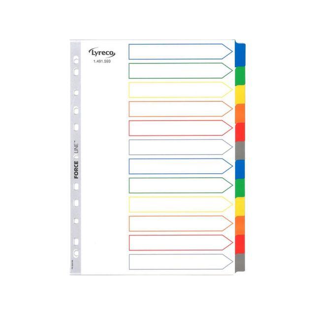 Card index LYRECO A4 1-15 white