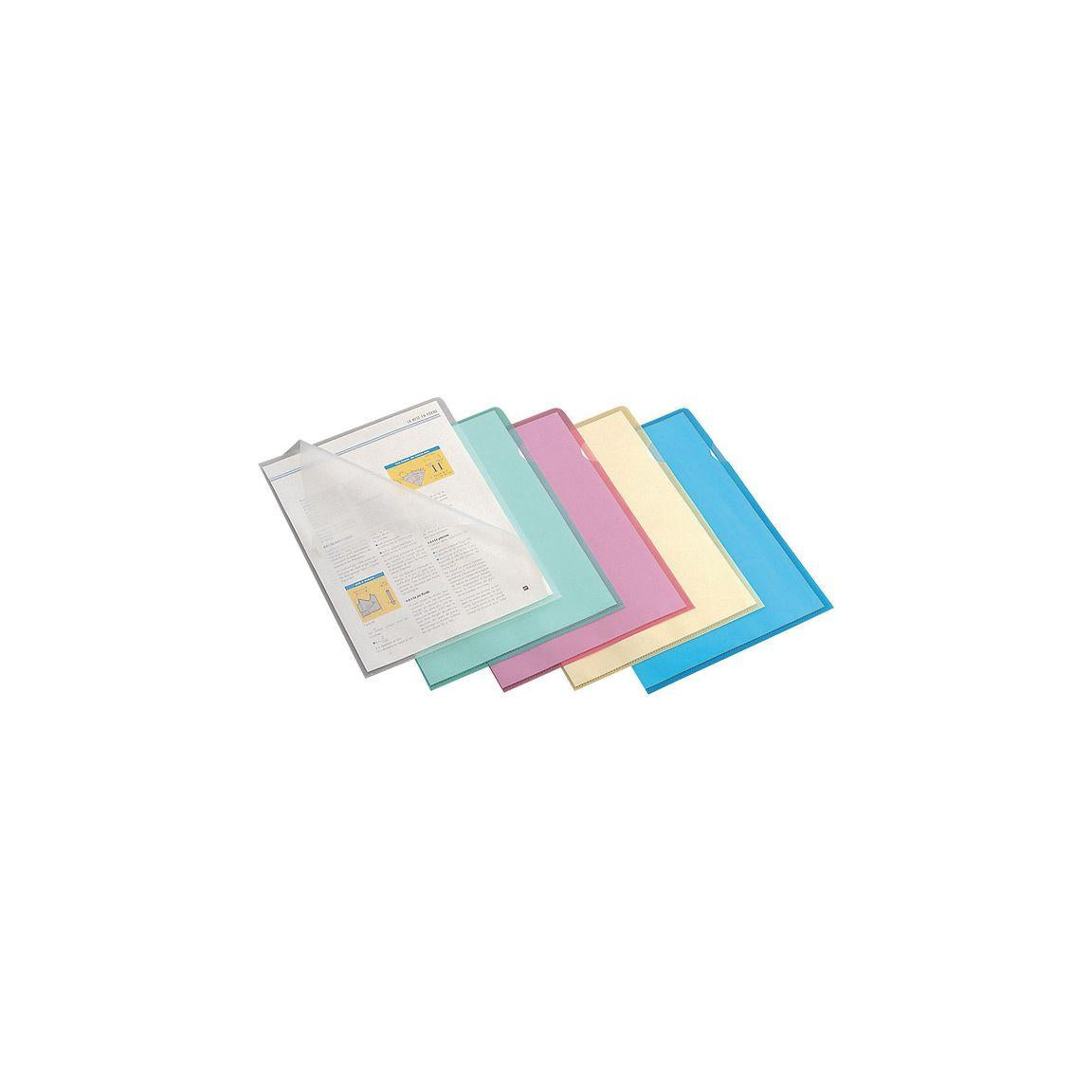 File folder LYRECO A4 0,11 blue 100/pack
