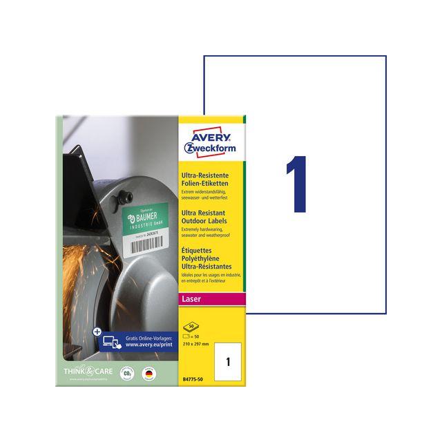 Label AVERY H-duty lab 210x297mm 50/pc