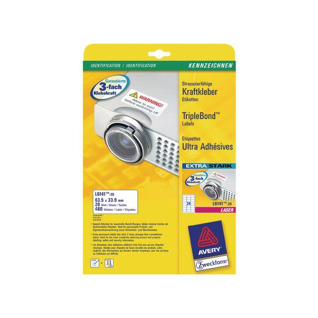 Label AVERY Powerlab 635x339mm 480/fp