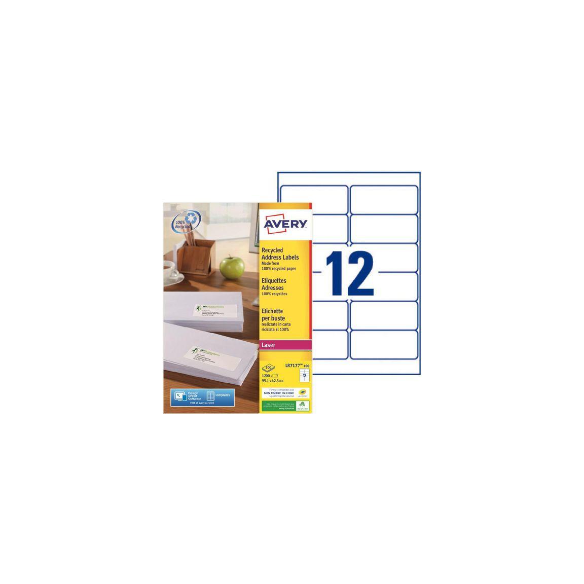 Label AVERY recycled 991x423mm 1200/pc