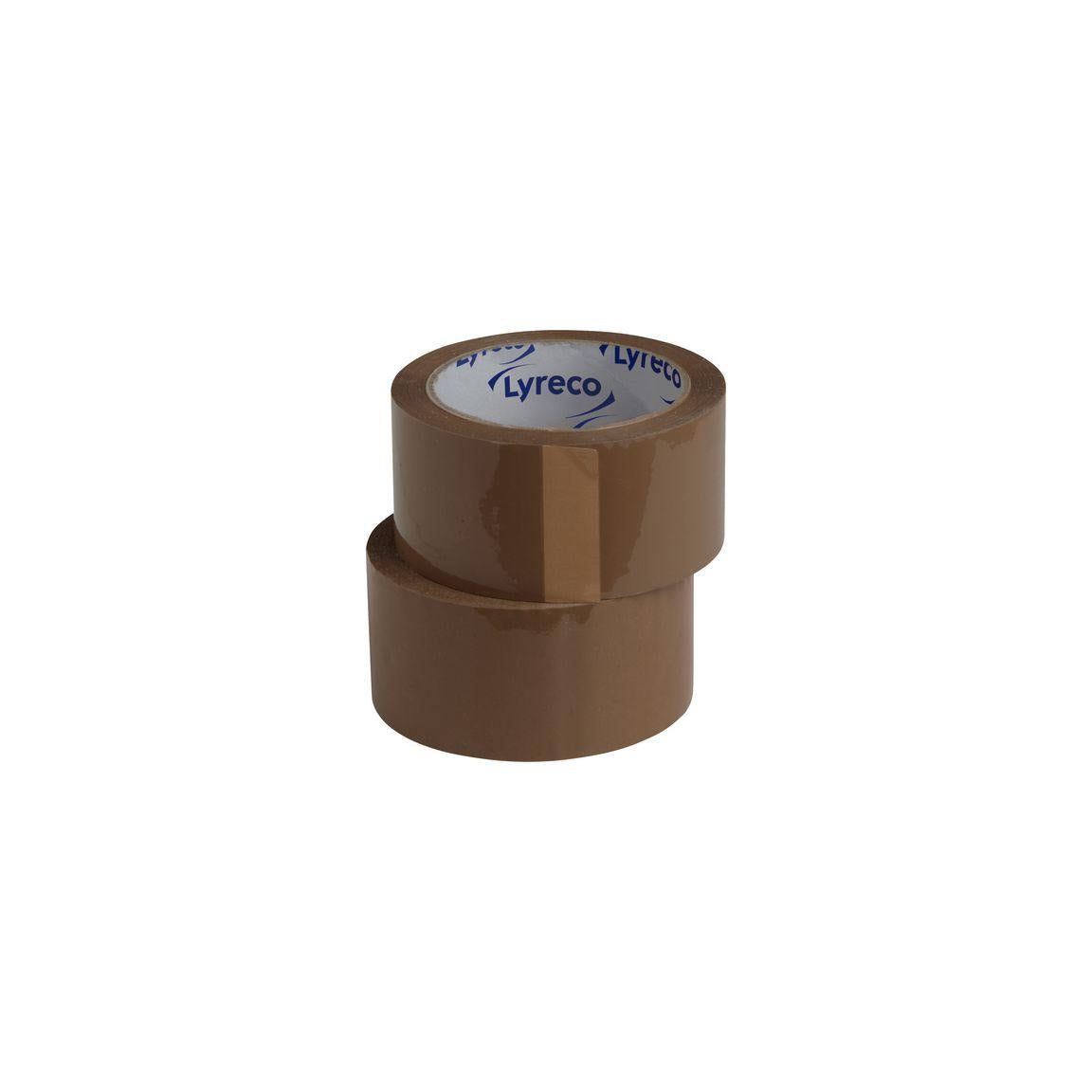Packing tape LYRECO PP 50mmx100m Brown 6/pack