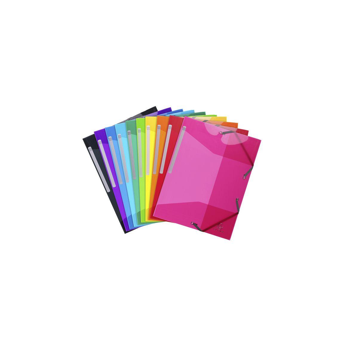 Rubber band folder IDERAMA 3k PP s.colour10/pc