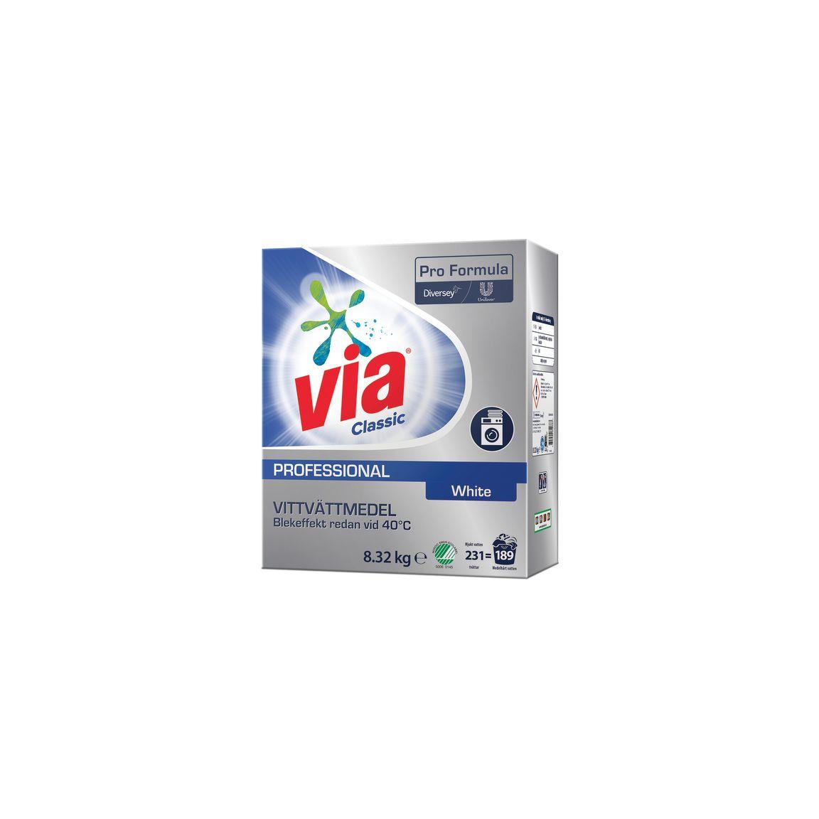 Detergent VIA Pro Formula White 8,32kg