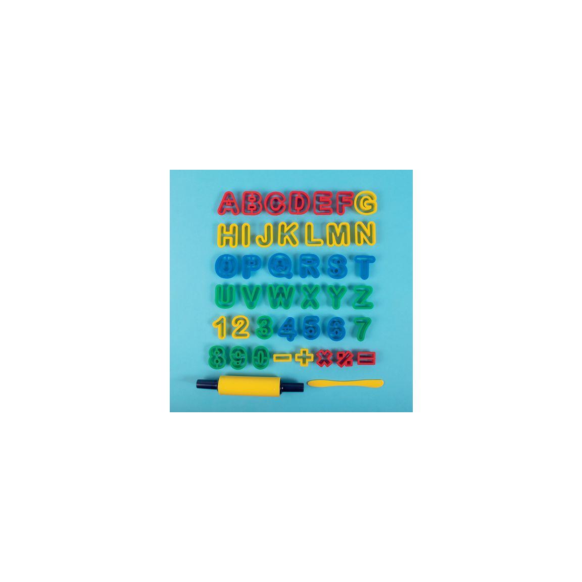 Clay moulds letters and numbers 42/pc