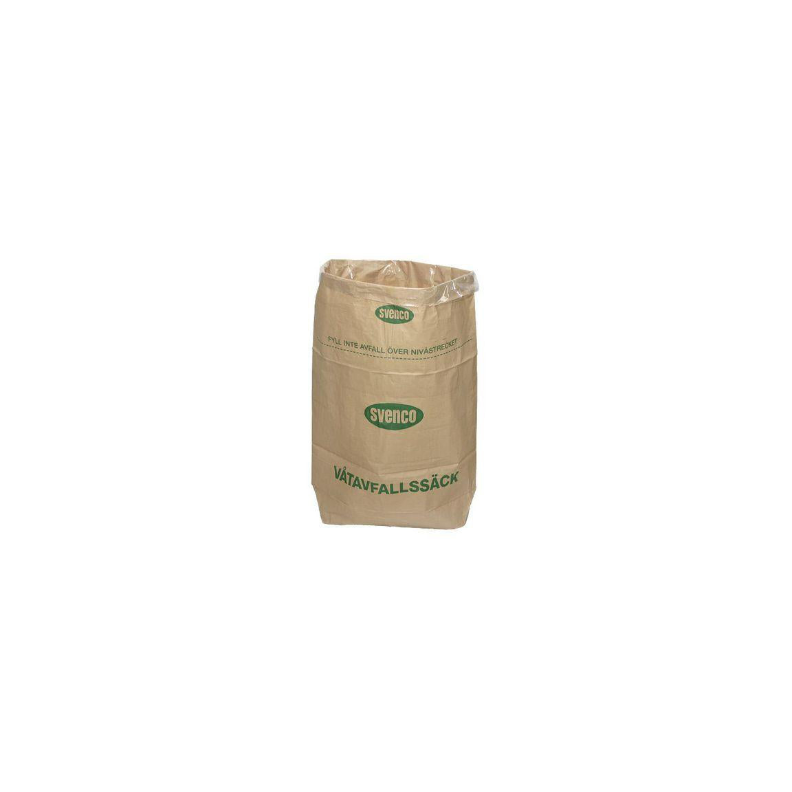 Paper sack SVENCO cardboard/plastic 125L 25/pack