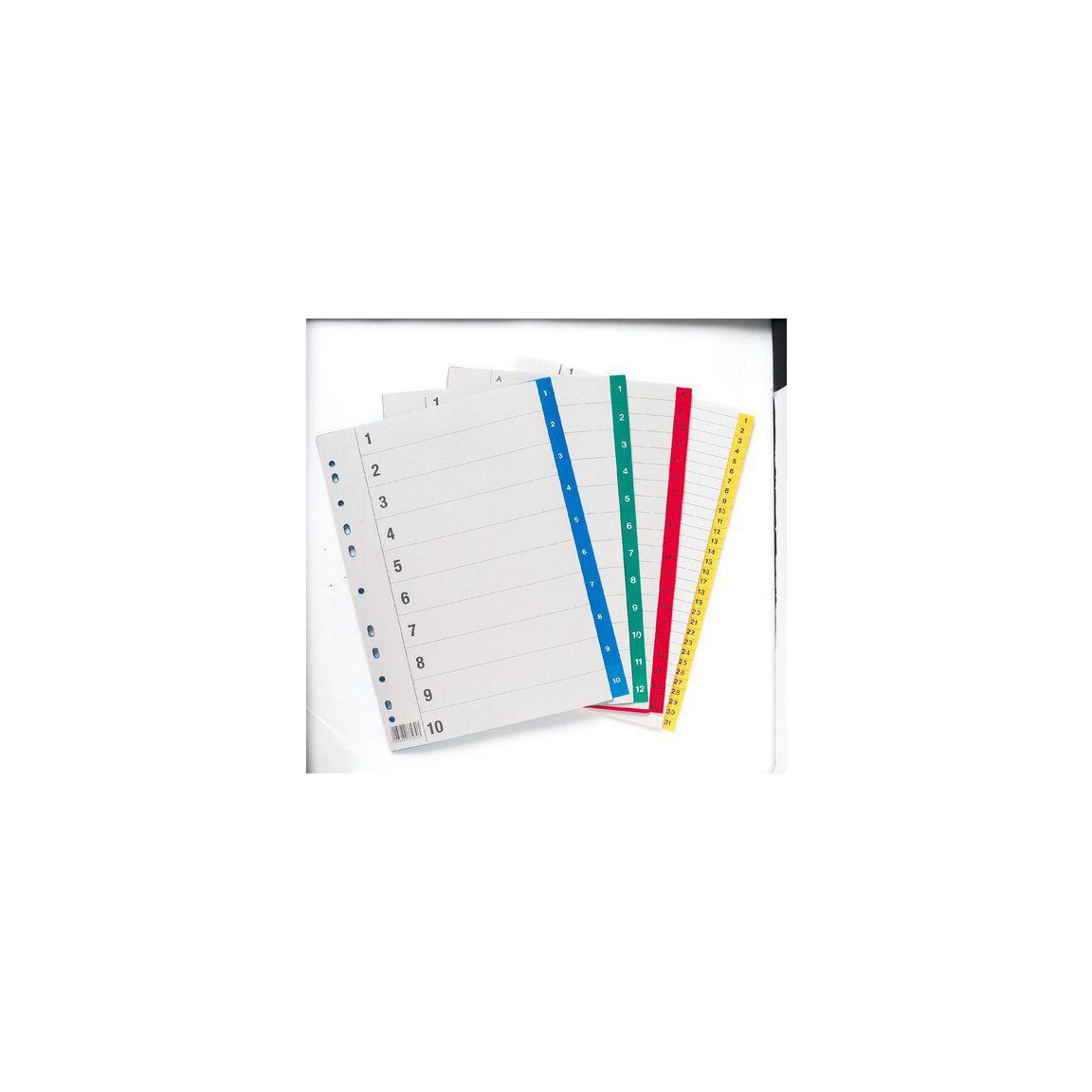 Plastic register PLASTOREG A4 1-52 lj.bl fl