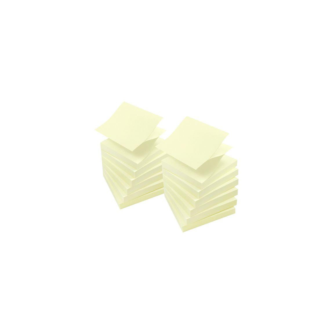 Notes LYRECO prem ZZ 75x75mm yellow 12/pc