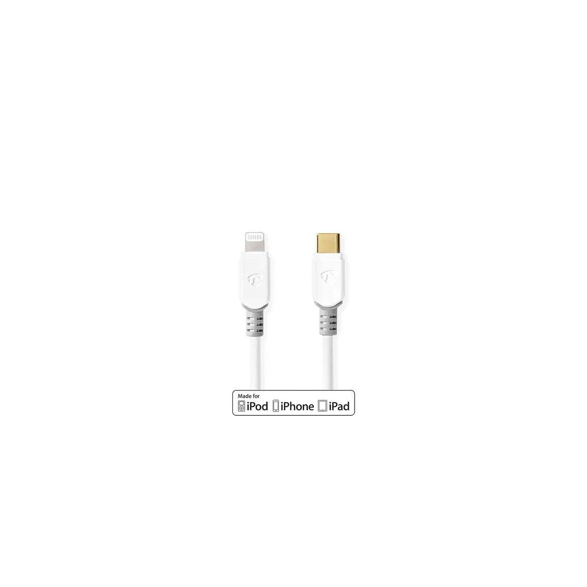 Cable NEDIS Lightning - USB-C 2m white