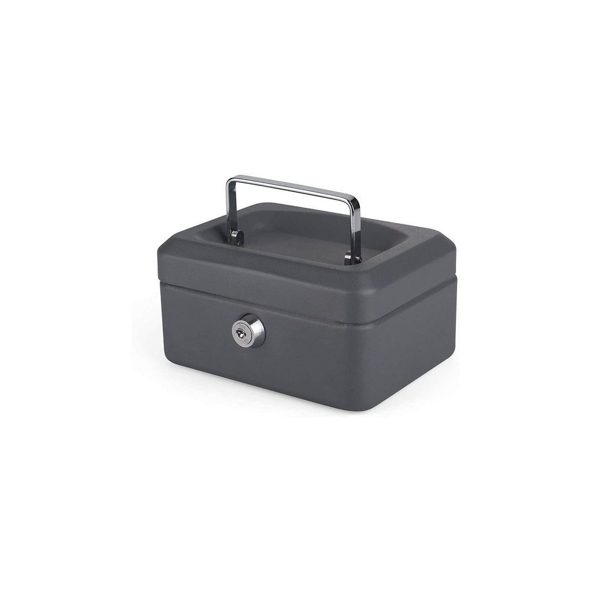 Cash box 115x150x80mm dark grey