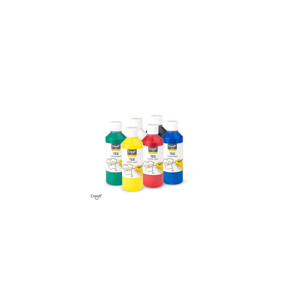 Textile paint 250ml x 6 colours 6/pack