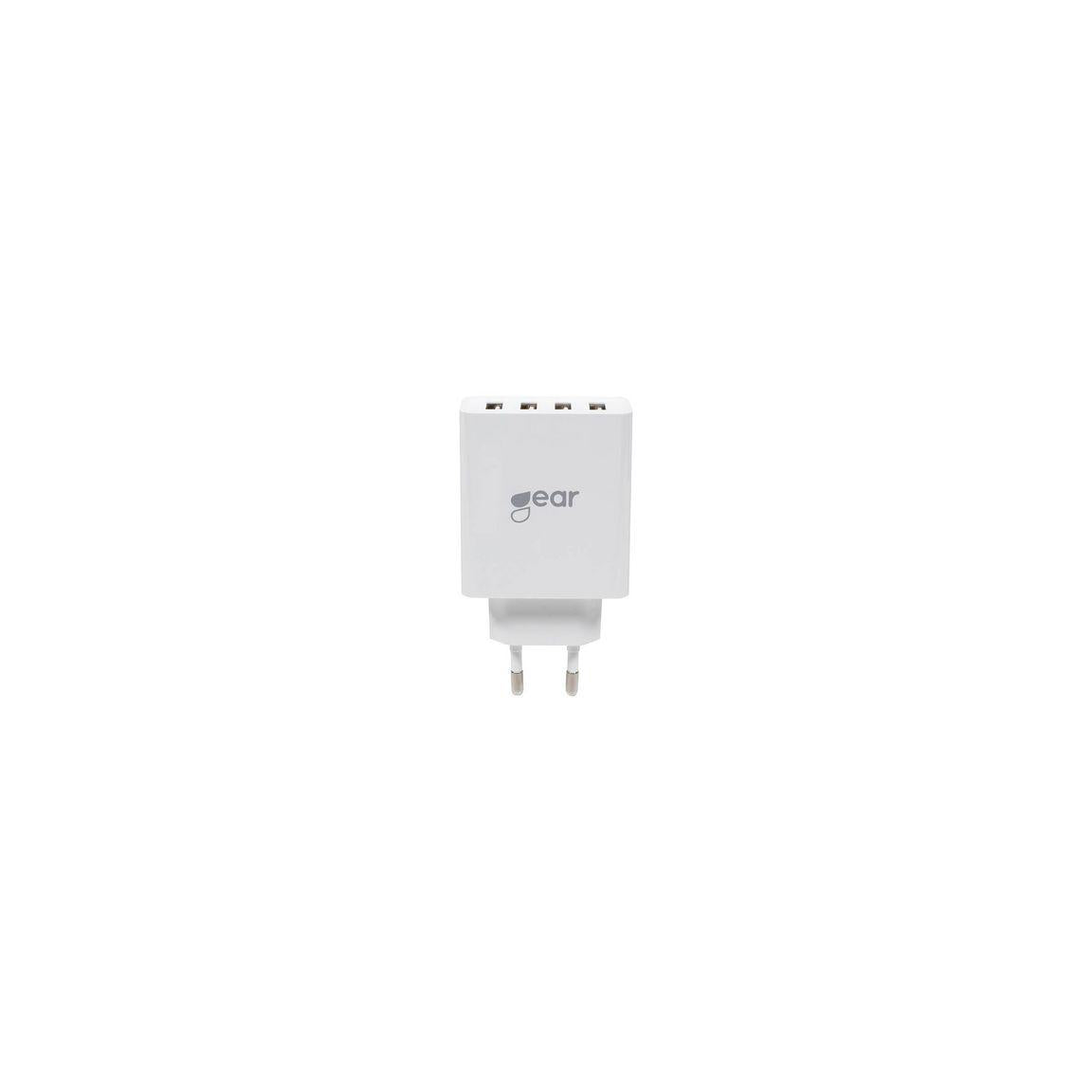 Charger Wall GEAR 220V 4xUSB-A 5A/25W