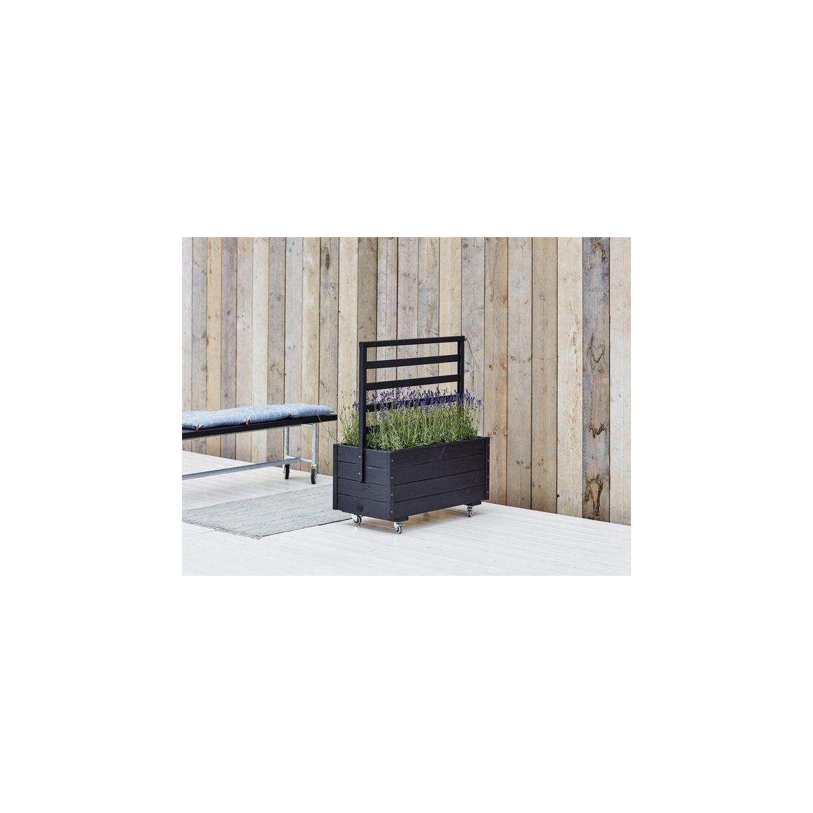 Flower box w/Spaljé PLUS 48x105x88 black