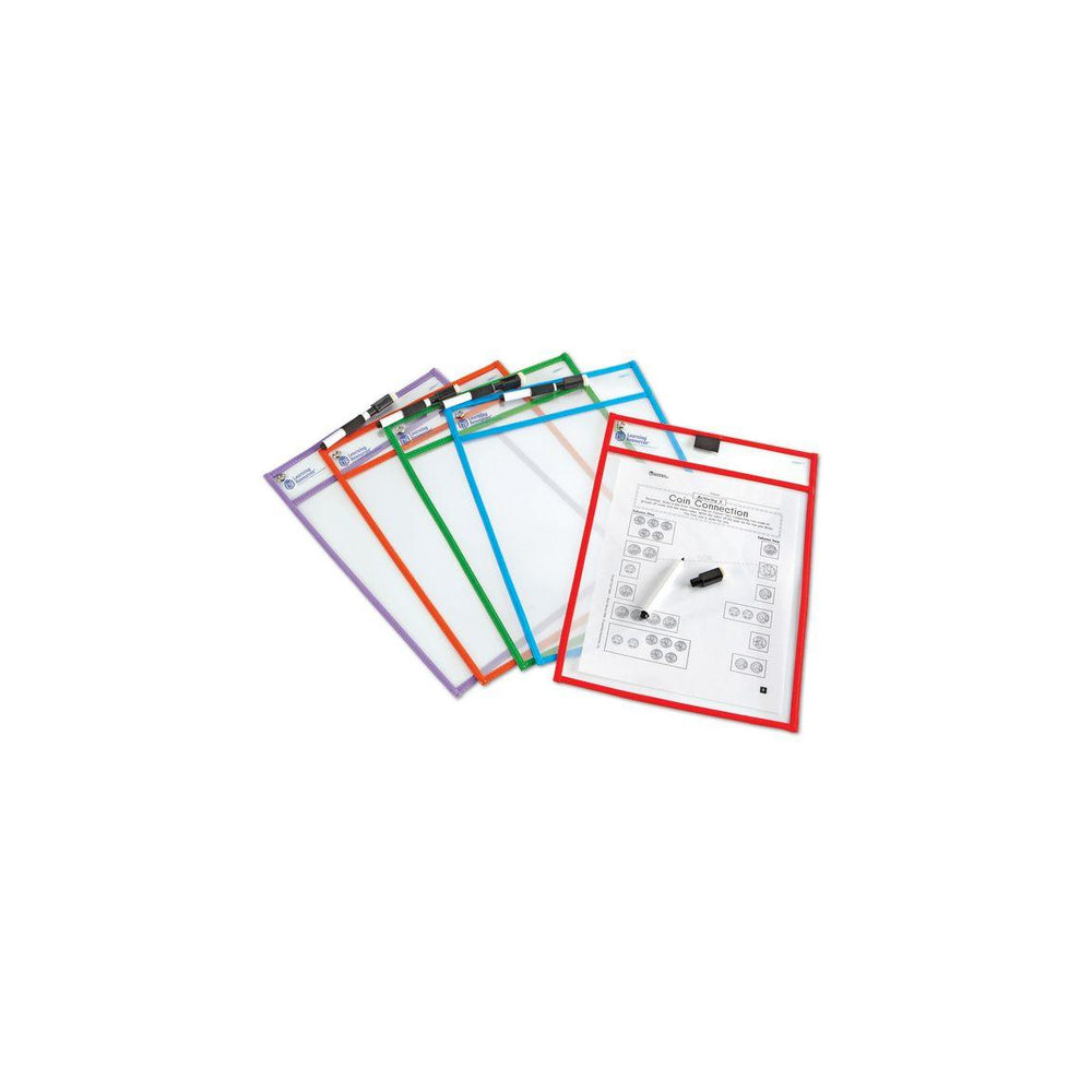 Write & Erase plastic pocket 5/pc