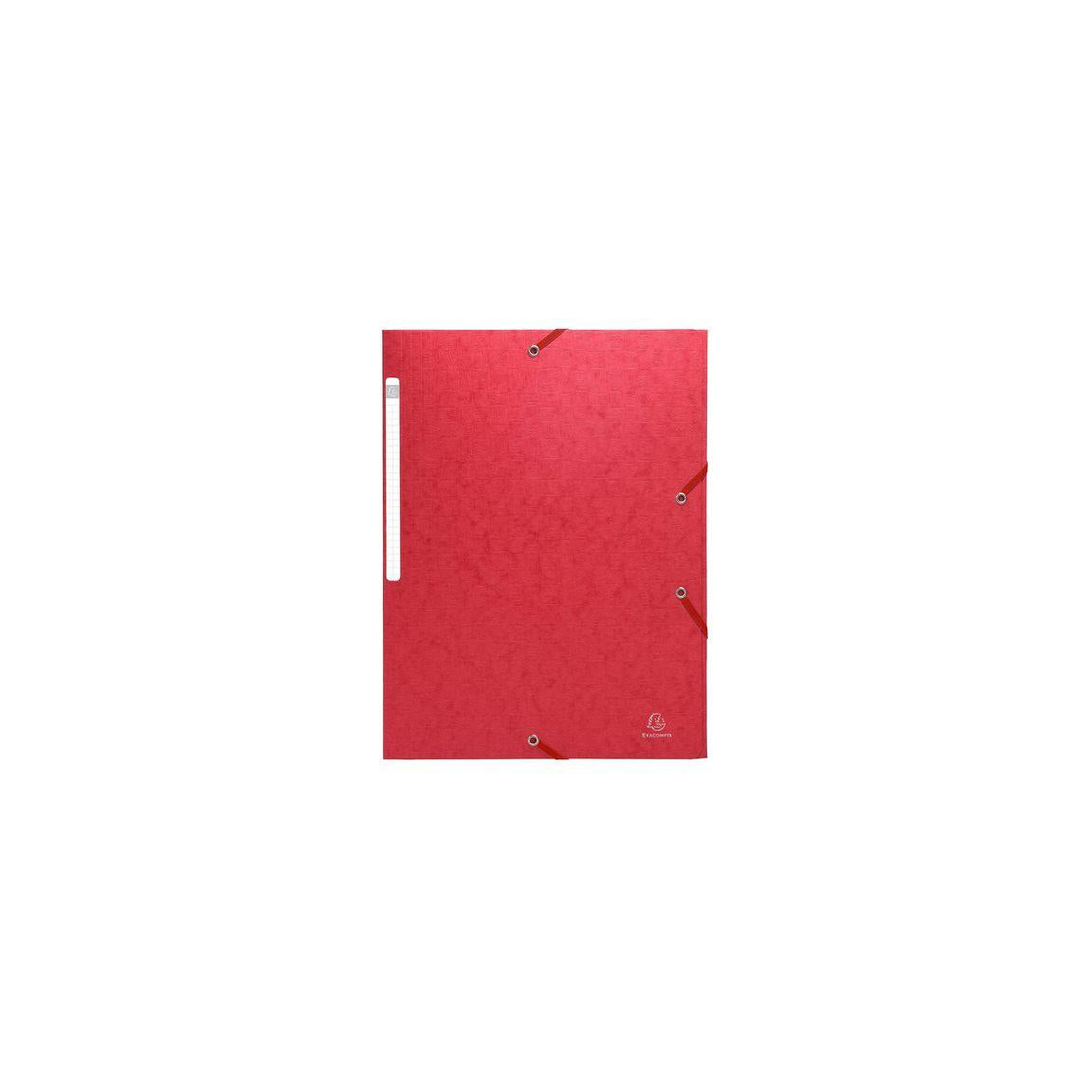 Rubber band folder EXACOMPTA 3cl A4 425g red