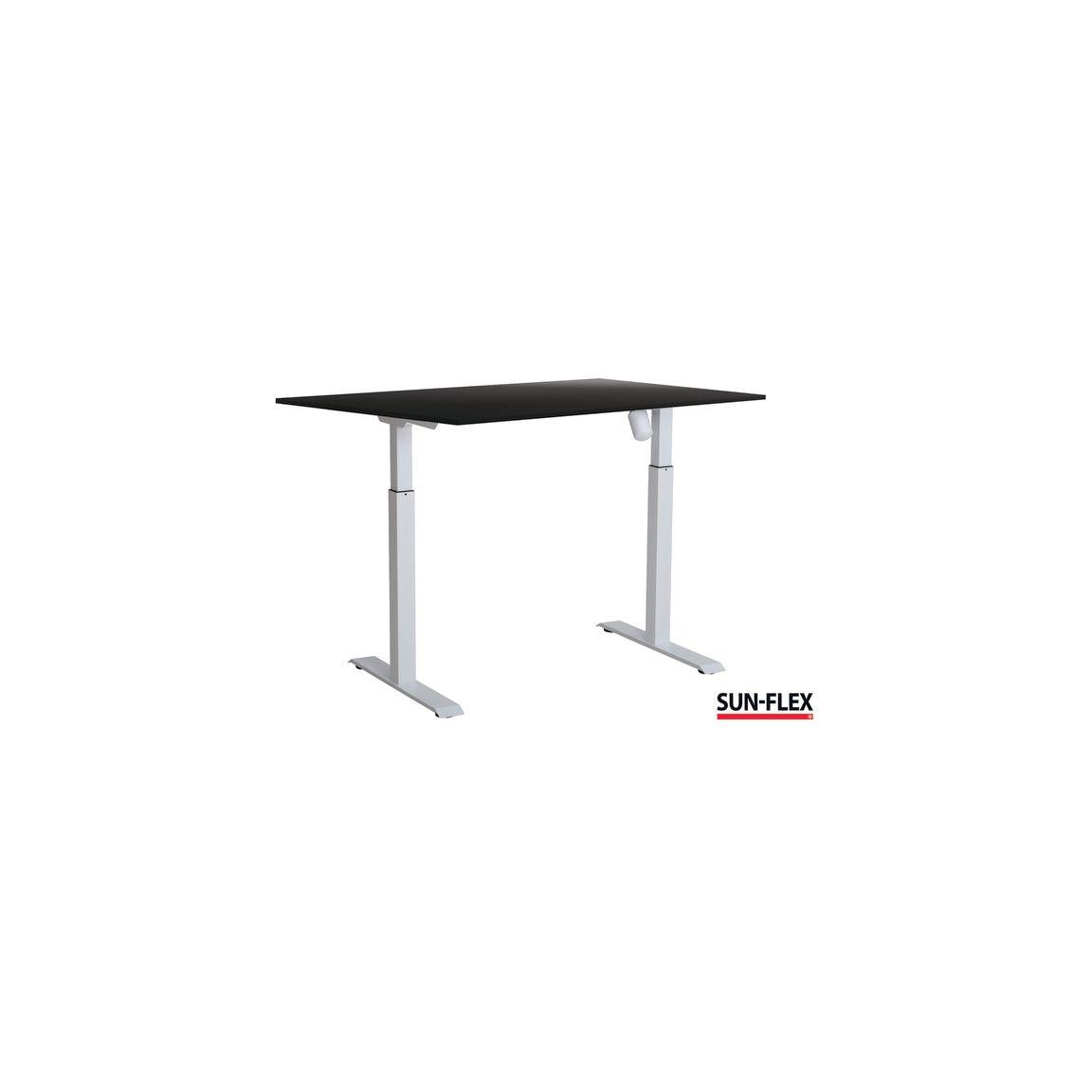 Table SUN-FLEX I height adjustable 120x80 white/black