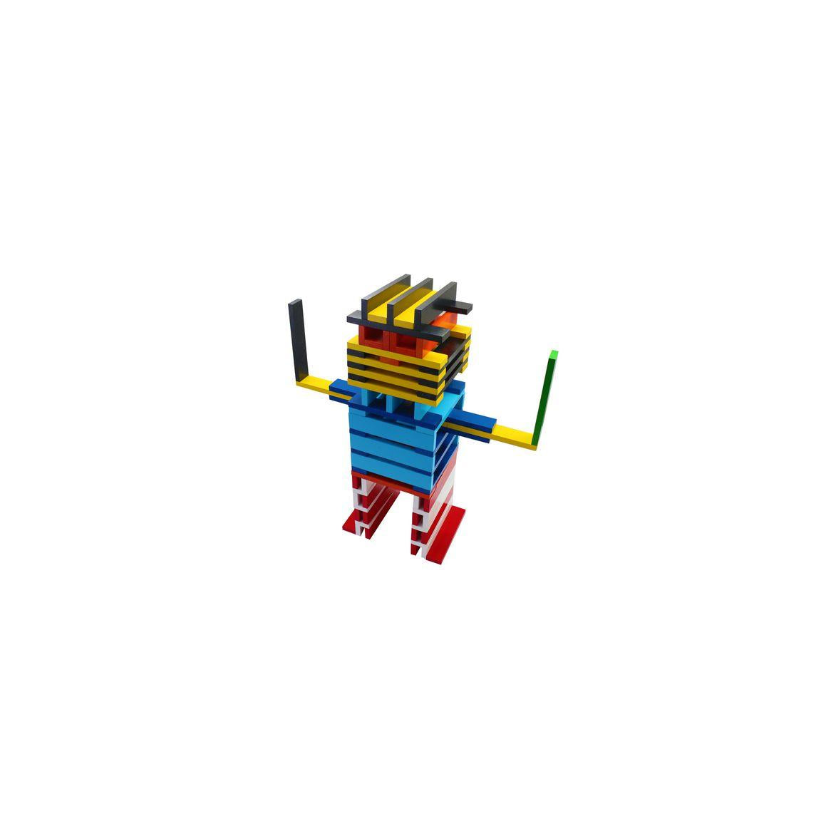 Building blocks wood colour 12x2,5x0,8cm 100pcs